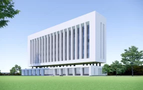 Modern White Office Building