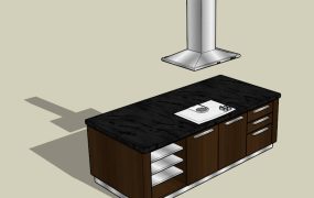 Kitchen Island with Hood