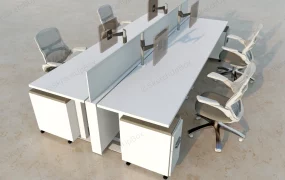 4 Person Workstation Desk