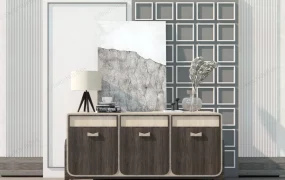Entryway Cabinet & Accent Wall Ideas