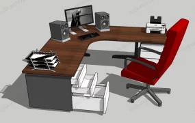 L Shaped Computer Desk And Chair