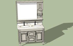 Antique Style Double Sink Bathroom Vanity