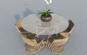 Round Patio Dining Set