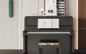 Black Upright Piano
