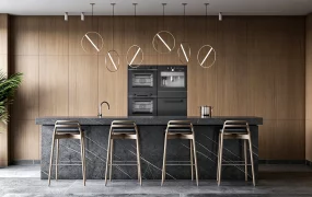 Modern Minimalist Kitchen Island And Bar Counter SketchUp 3D Model