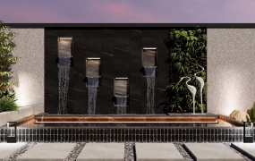 Backyard Wall Fountain Ideas