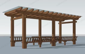Wooden Pergola With Roof