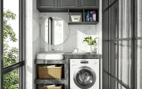 Apartment Balcony Laundry Idea