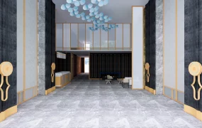 Oriental Style Interior Of Hotel Lobby