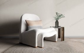 Accent Chair With Nesting Ottoman