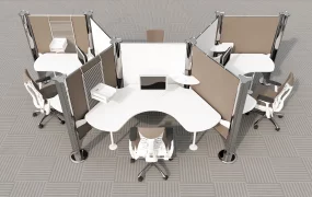 Space Save Office Cubicle Workstation