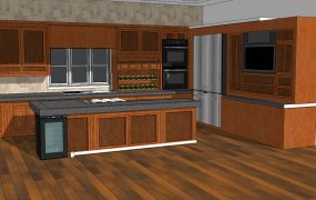L-Shaped Kitchen with Island