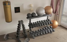 Home Gym Free Weight Fitness Set SketchUp 3D Model