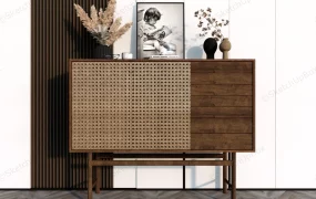 Rattan Accent Cabinet
