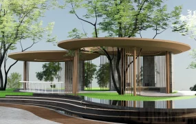 Modern Biophilic Landscape Pavilion
