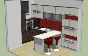 Small Kitchen with Breakfast Bar