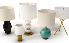 Modern Table Lamp Collection SketchUp 3D Model