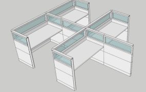 4 Person Cubicle Workstation