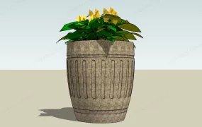 Tall Stone Planter