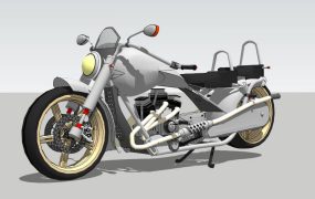 White Sport Touring Motorcycle