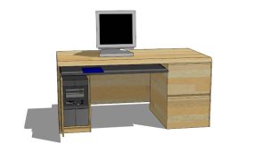 Desk with Computer
