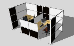 2 Person Cubicle Workstations