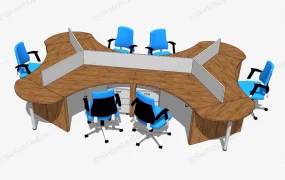 6 Seater Office Workstation