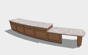 Curved Wood Reception Desk