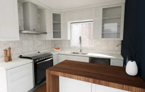 Compact Kitchen With Breakfast Bar