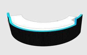 Black Circular Reception Desk