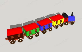 Colorful Wood Toy Train