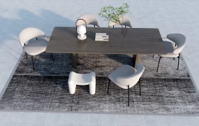 Modern Wood Dining Set