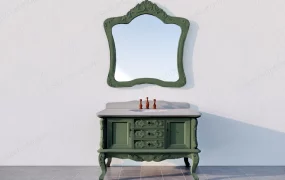 Retro Green Bathroom Vanity