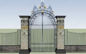 Decorative Iron Garden Gate