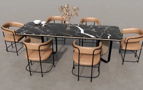 7 Piece Luxury Dining Set