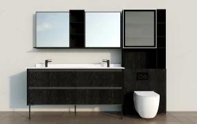 Black Bathroom Vanity And Cabinet