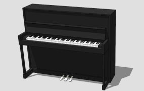 Black Upright Piano