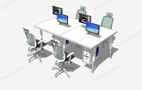 4 Seater Office Workstation