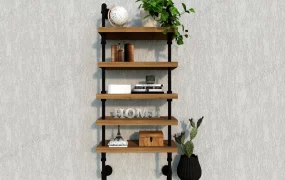 Industrial Pipe Wall Shelves