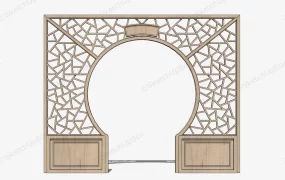 Chinese Moon Gate Room Divider