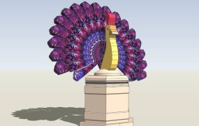 Peacock Garden Sculpture