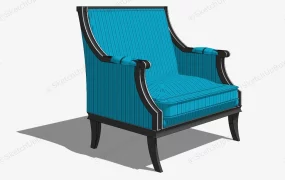 Blue Upholstered Chair