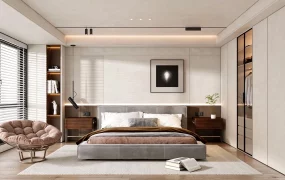 Modern Minimalist Master Bedroom Interior SketchUp 3D Model