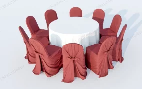 Round Banquet Table And Chairs
