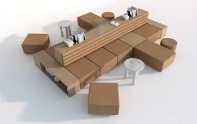 Modern Office Reception Sofa