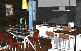 Condo Kitchen and Dining Area