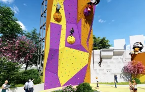 Outdoor Multi Level Climbing Structure