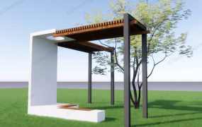 L Shaped Pergola Idea