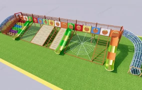 Outdoor Slide And Climbing Set