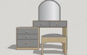 Simple Dressing Table With Mirror Design